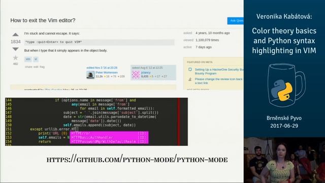 Veronika Kabátová – Color theory basics and Python syntax highlighting in VIM смотреть онлайн