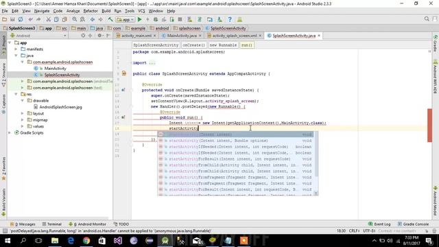 How To Make Splash Screen In Android Using Android Studio. смотреть онлайн