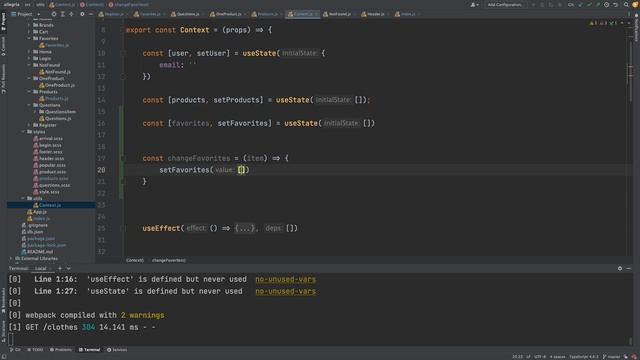 React JS - Allegria - Любимые товары смотреть онлайн