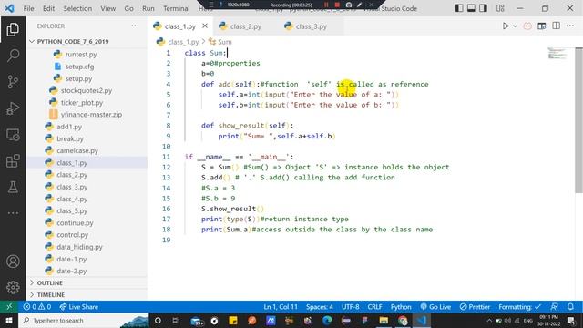 Python OOPs Example #python #lingarajtechhub смотреть онлайн