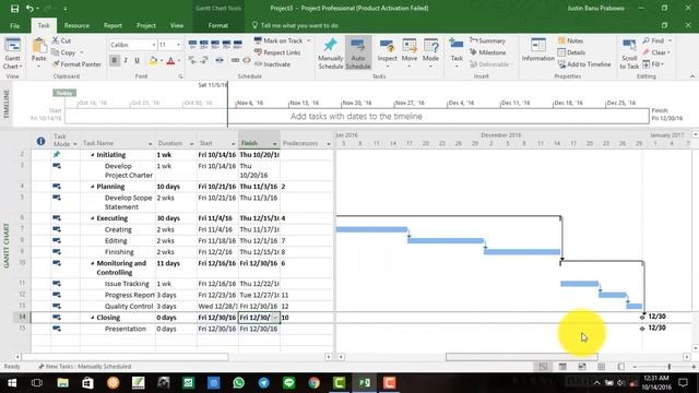 How to make Gantt Chart using MS Project 2016 смотреть онлайн