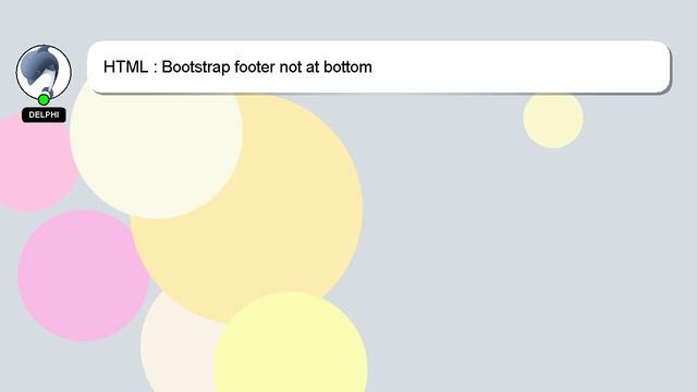 HTML : Bootstrap footer not at bottom смотреть онлайн