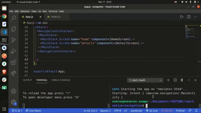React Native Navigation #1 ( Stack Navigator ) смотреть онлайн