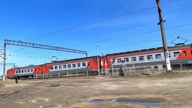 Электропоезд "Эт2" - №6119 в сторону Луги-1. смотреть онлайн