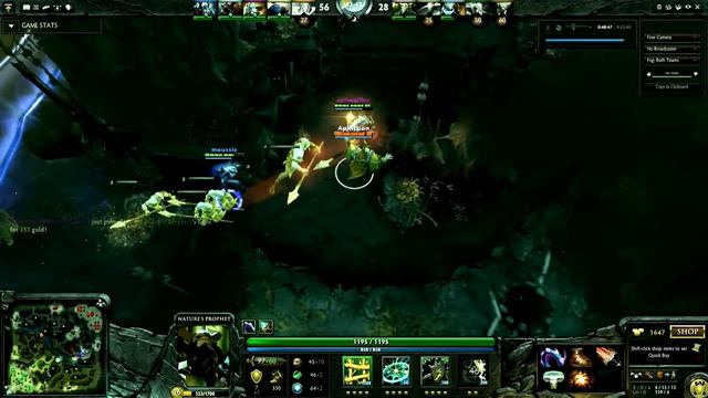 Dota 2: Incredible Roshan Game Changer / Nature Prophet Aegis 1 v 5 смотреть онлайн