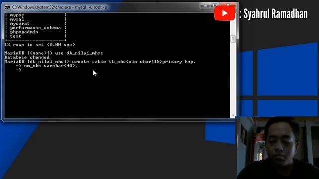 Membuat Database di Mysql Server Melalui CMD | Perintah Show, Create, Use, Desc, Alter. смотреть онлайн