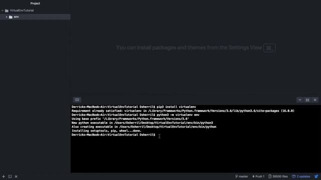Creating and Using a Virtualenv in Python Projects - Mac Walkthrough смотреть онлайн
