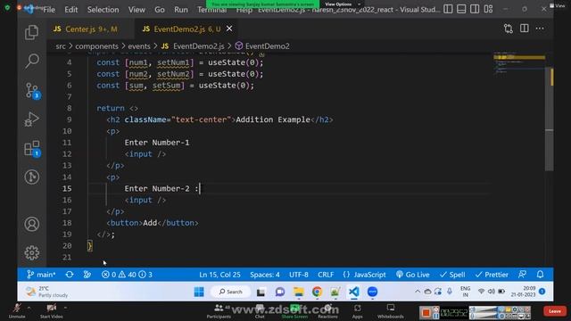 React Event смотреть онлайн