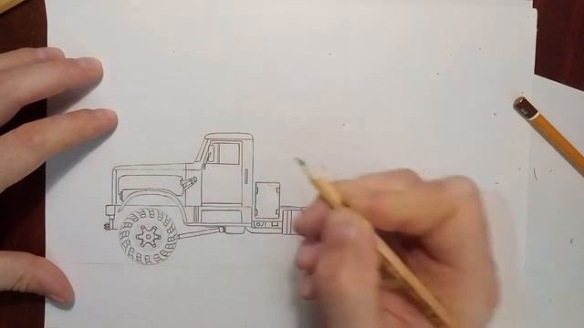 Рисуем грузовик Краз 255 самосвал смотреть онлайн