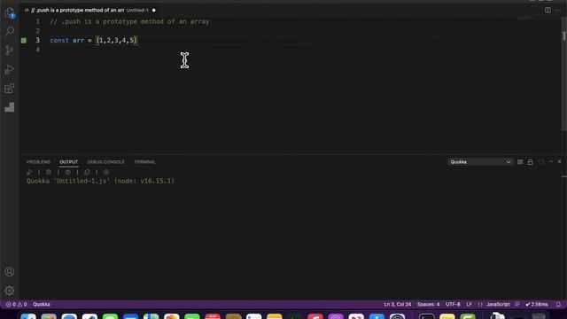 JavaScript Array - push() смотреть онлайн