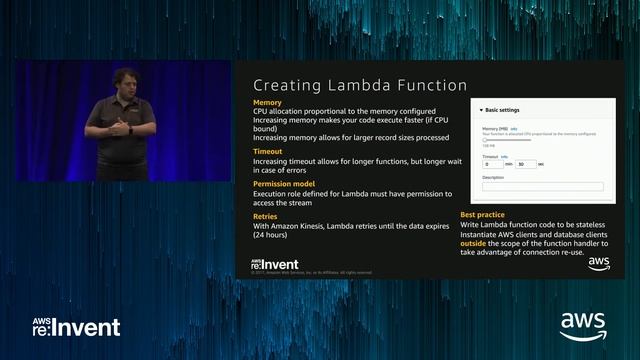 AWS re:Invent 2017: GPS: Real-Time Data Processing with AWS Lambda Quickly, at Scale (GPSTEC313) смотреть онлайн