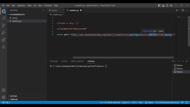 Building a Weather App using Python in 12 minutes! смотреть онлайн