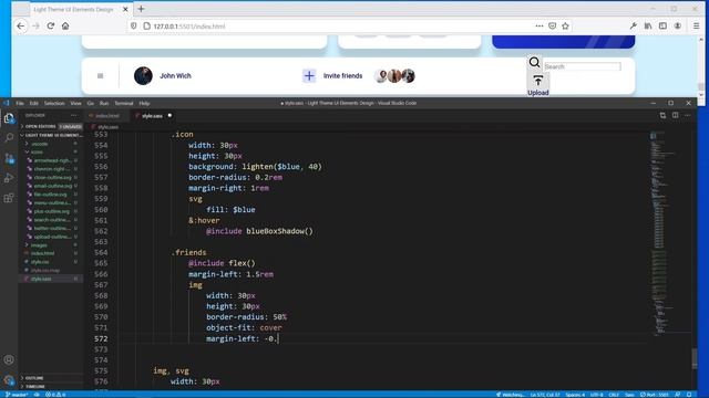 UI Elements Design in HTML, CSS | Light Theme UI Elements Design - 3 смотреть онлайн