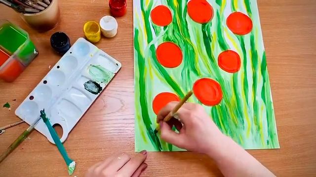 «Рисуем божьих коровок без карандаша»