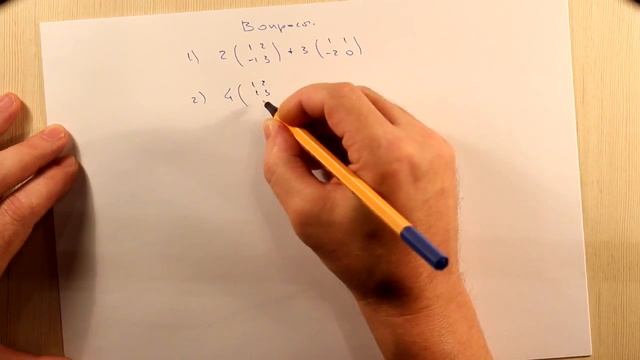 Скалярное кратное и сумма матриц. Вопросы смотреть онлайн