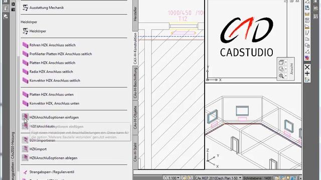 AutoCAD MEP 2010 | Heizung: Heizkörper setzen mit Hilfe der CAxToolbox MEP смотреть онлайн