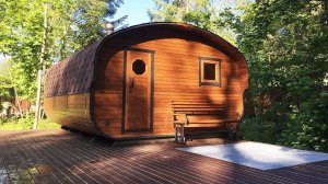 Квадро овал для большой семьи 4 на 4,5 метра с огромной душевой кабиной и печью для Русской парной