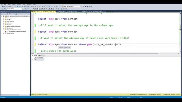 Discover aggregate functions with MIN MAX and AVG | SQL Server смотреть онлайн