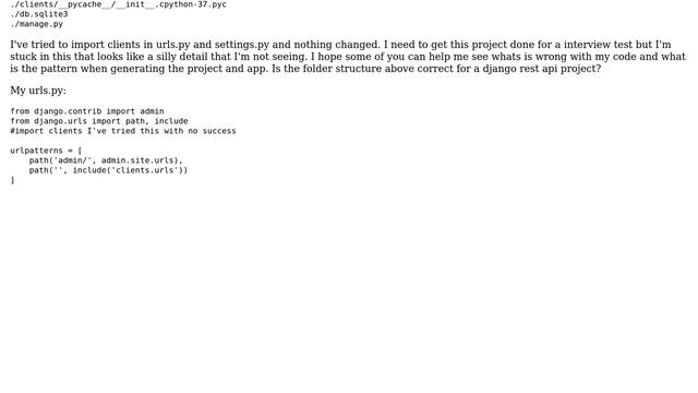 ModuleNotFoundError: No module named 'clients.urls' in Django 2.2.1 (2 Solutions!!) смотреть онлайн