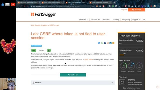 CSRF Apprentice Tips And Tricks Demonstrated - PortSwigger labs смотреть онлайн