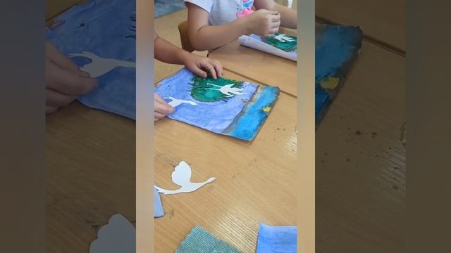 Рисование с элементами аппликации. "Белые журавли" смотреть онлайн