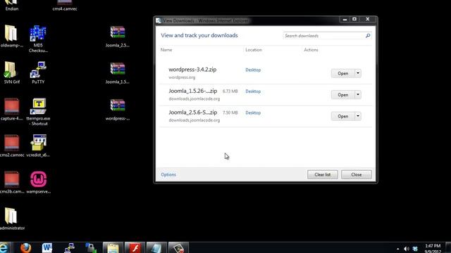 Preparing to install Joomla 1.5, 2.5, and WordPress 3.4.2 on your local computer. смотреть онлайн