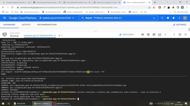 Scale Out and Update a Containerized Application on a Kubernetes Cluster [GSP305] смотреть онлайн