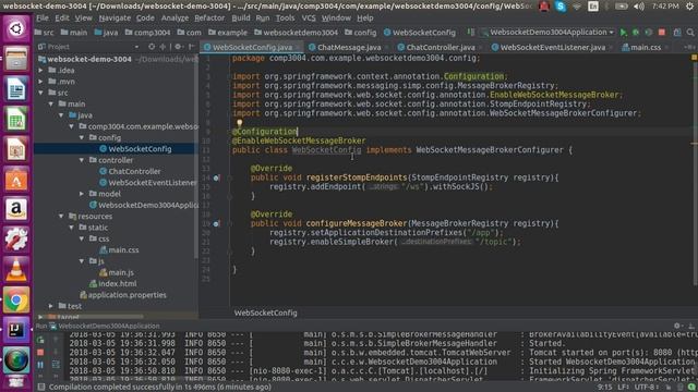 Spring-websocket-build a chat application(part 2.2) смотреть онлайн