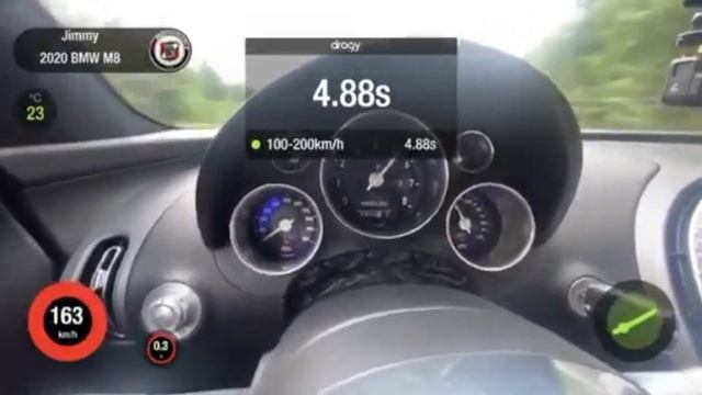 Bugatti EB Veyron 16.4 Stage 1 1080 HP 100-200 acceleration dragy смотреть онлайн