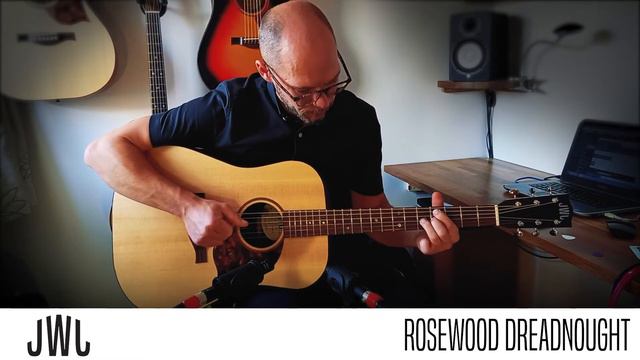 JWJ Guitars Rosewood Dreadnought acoustic guitar demo смотреть онлайн