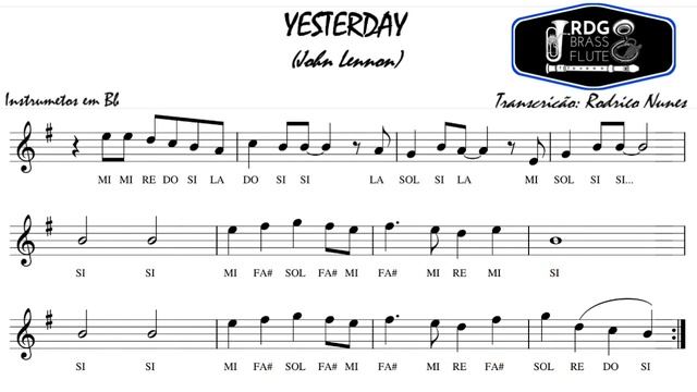 YESRTEDAY -Paul McCartney. Playback + partituras com notas p/ Instrumentos Bb. смотреть онлайн