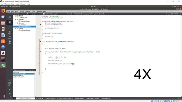 Qt5 Raspberry pi LED blink Example C++ смотреть онлайн