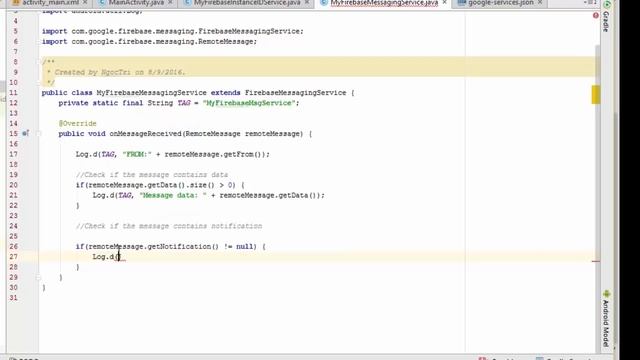 Android tutorial Push notification using Firebase Cloud Messaging FCM смотреть онлайн