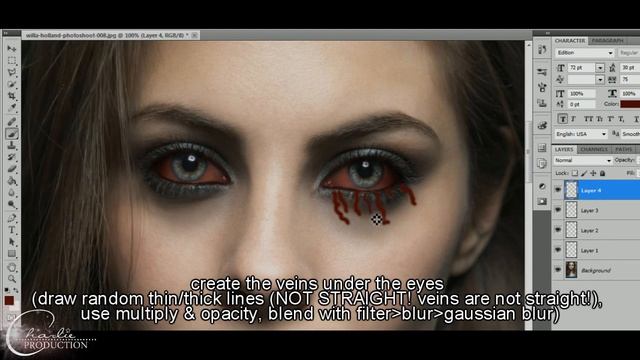 how to vampire eyes [photoshop] (vampire diaries style) смотреть онлайн