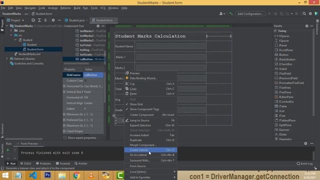 Student Marks Calculation Project Java in IntelliJ IDEA смотреть онлайн