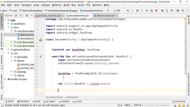 4. App with kotlin to Send the data by using Explicit Intent in Android App | Part: 4 смотреть онлайн
