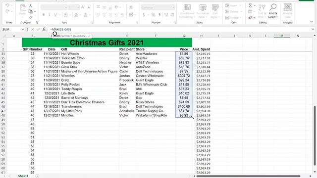 How to Use Microsoft Excel: Basic Formulas (sum, average, min/max) смотреть онлайн