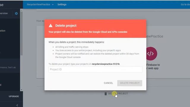 Deleting a Firebase Project With Firebase Project ID смотреть онлайн