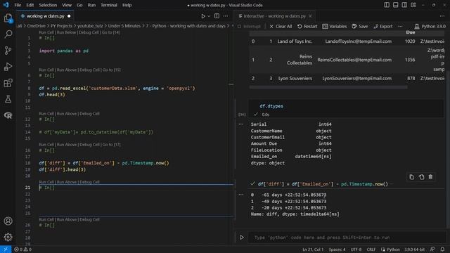 Under 5 minutes! Python Pandas dates and now() function смотреть онлайн