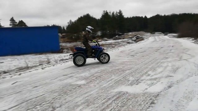 Дрифт на квадроцикле. Первый снег❄️ смотреть онлайн