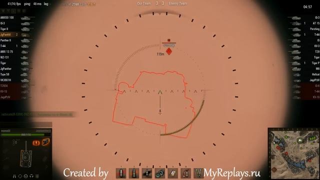 WOT: Sand River - JagdPanther II - 6 frags - смотреть онлайн