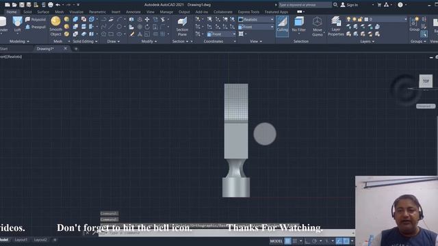 Claw Hammer Using AutoCAD 2020 in 3D. смотреть онлайн