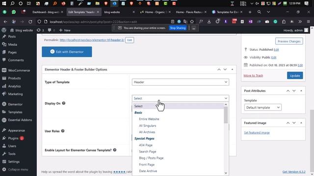 How to Create Elementor Header and Footer using Elementor Header & Footer Builder Plugin | 2023 смотреть онлайн