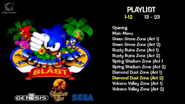 SONIC 3D BLAST (MEGA DRIVE) - PLAYLIST COMPLETA