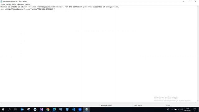 Unable to create an object of type 'xxxContext'. For the different patterns supported at design tim смотреть онлайн