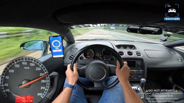 LAMBORGHINI GALLARDO максимальная скорость POV