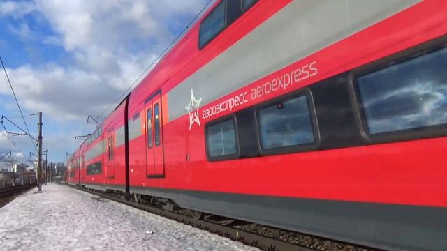 Двухэтажный электропоезд ЭШ2-001 "Аэроэкспресс" смотреть онлайн