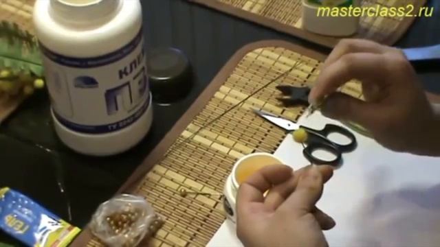 Мастер класс Веточка мимозы. Часть 2. Цветы из ткани смотреть онлайн