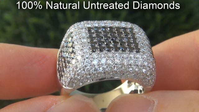 Estate Certified Men’s Fancy Black and White Diamond Ring Gentlemen's Estate Ring - C858 смотреть онлайн