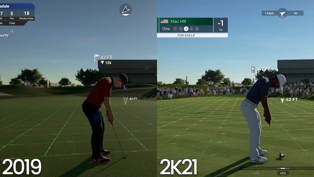 PGA TOUR 2K21 VS THE GOLF CLUB 2019 - Side By Side Comparisons смотреть онлайн